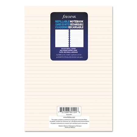 FILOFAX Notebook Refill, Ruled B152008U